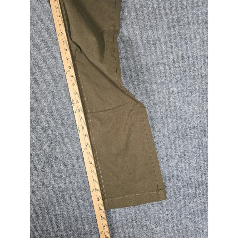 Isaac Mizrahi New York Boys Olive Cotton Stretch Slim Fit Flat Front Pants Sz 20